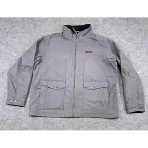 Columbia Loma Vista Jacket Mens XL Gray Canvas Fleece Lined Barn Winter Mountain